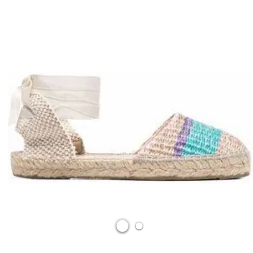 MANEBI Raffia lace up double soled espadrilles‎ EUC size 36 - Picture 2 of 7